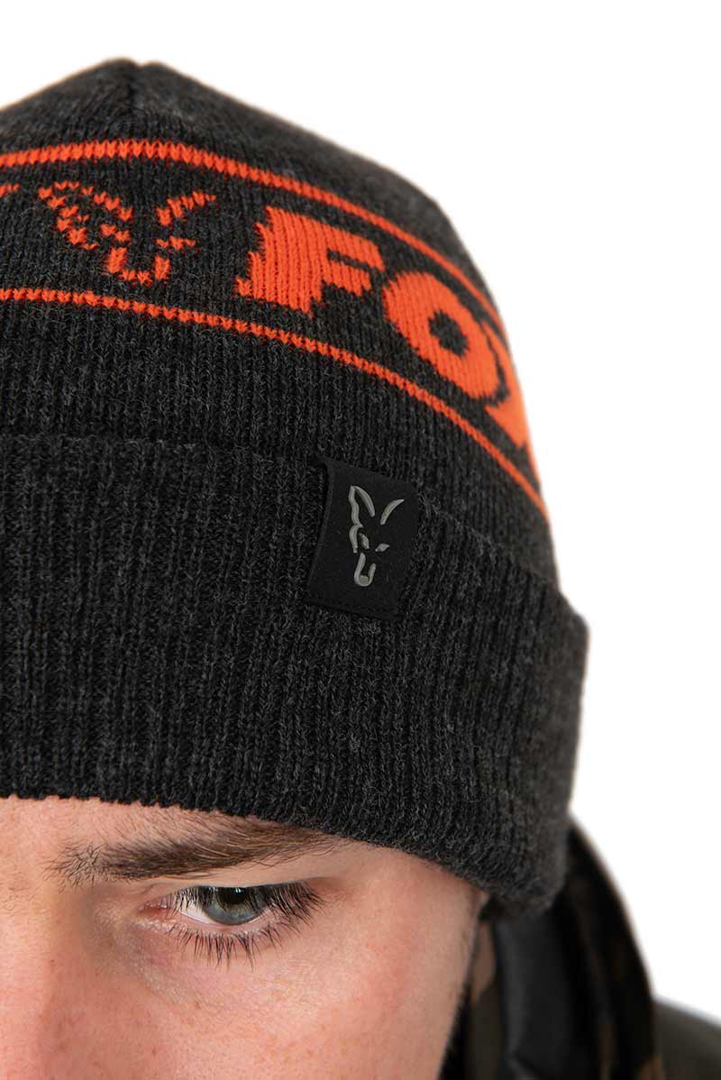 Beanie Hat Black & Orange - Fox - immagine 2