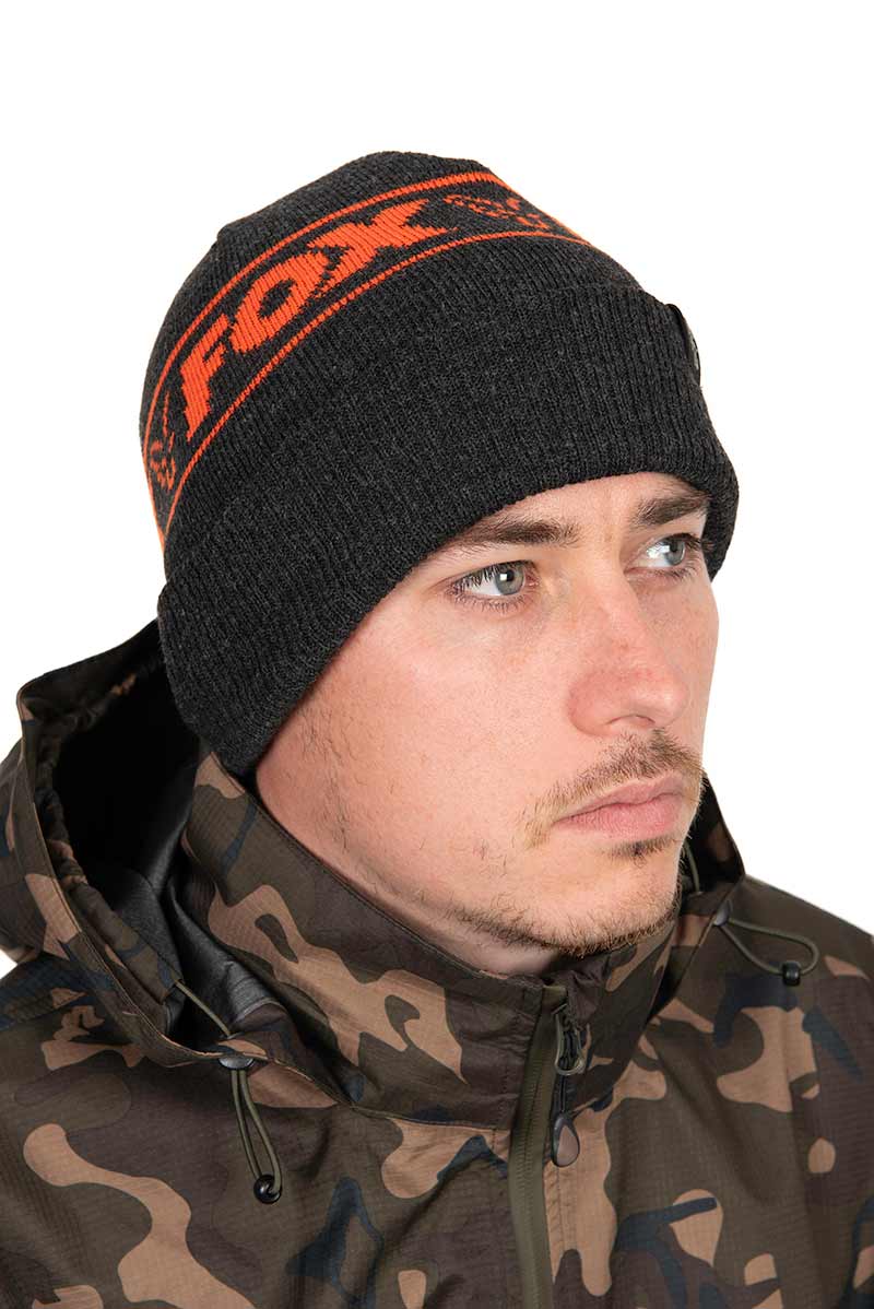 Beanie Hat Black & Orange - Fox - immagine 4