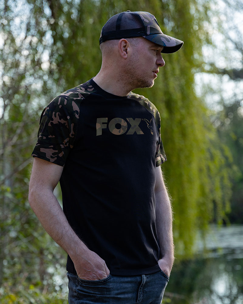 Black / Camo Raglan T-Shirt - Fox - immagine 3