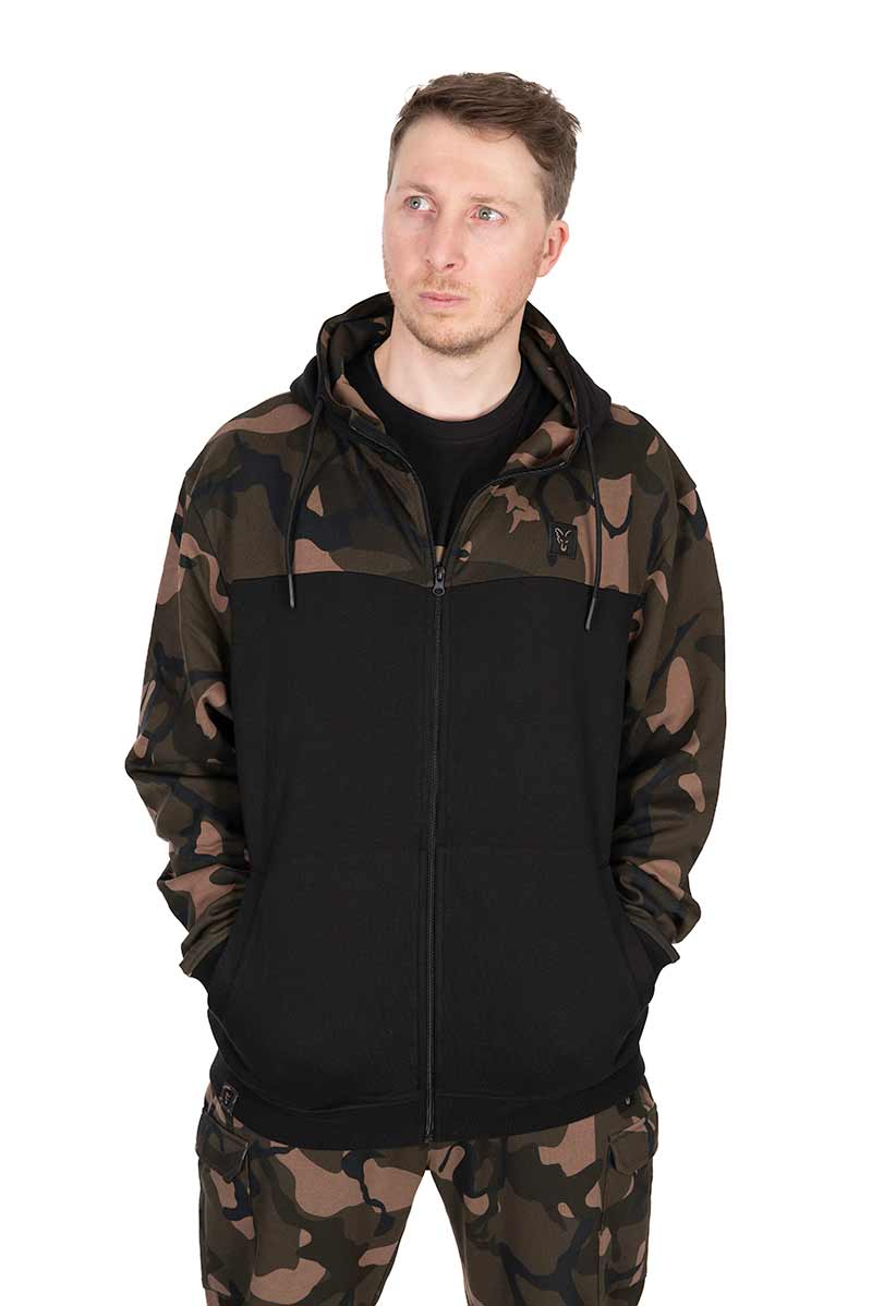 LW BLack / Camo Split Zip Hoody - Fox - immagine 2