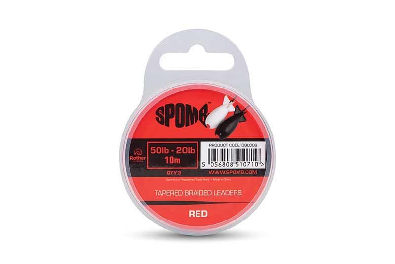 Tapered Braided Leaders Red & Black - Spomb - immagine 4