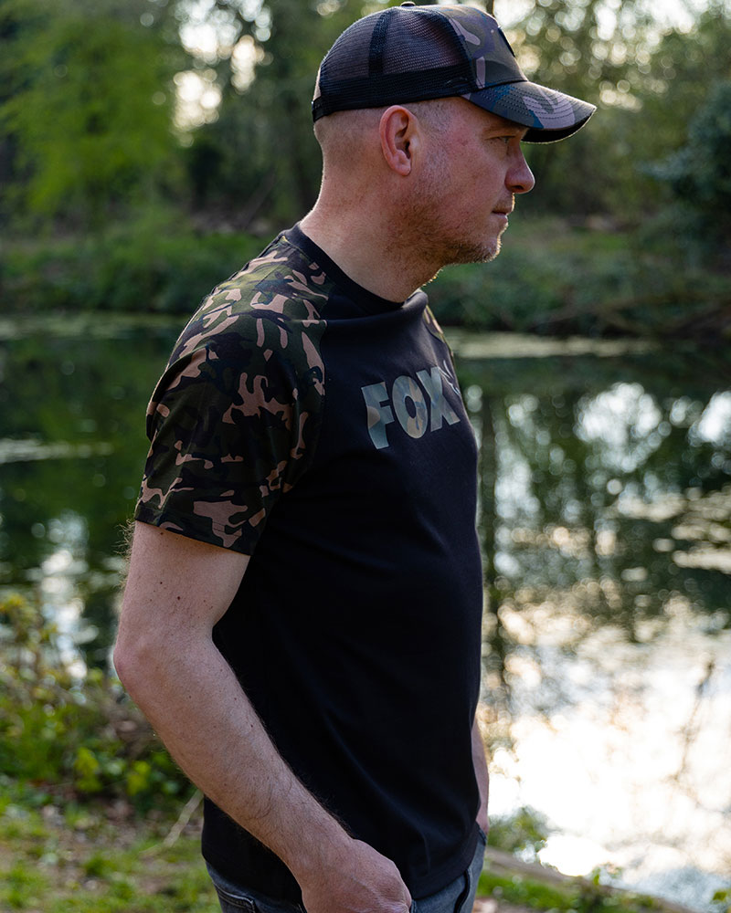 Black / Camo Raglan T-Shirt - Fox - immagine 5