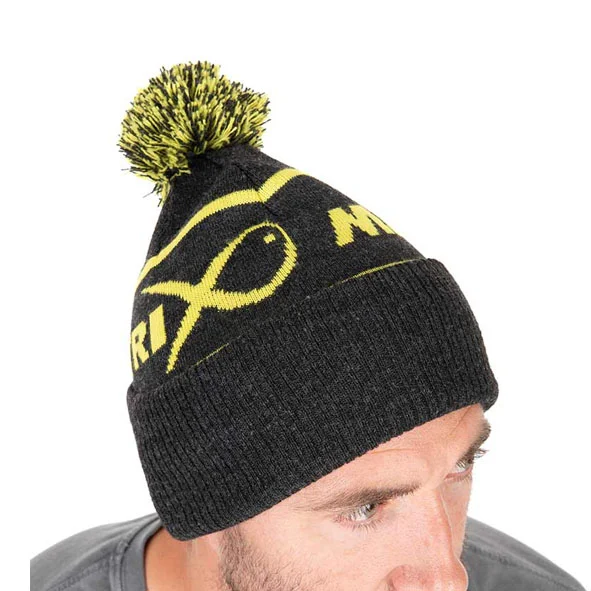 Matrix Lime Grey Bobble Hat
