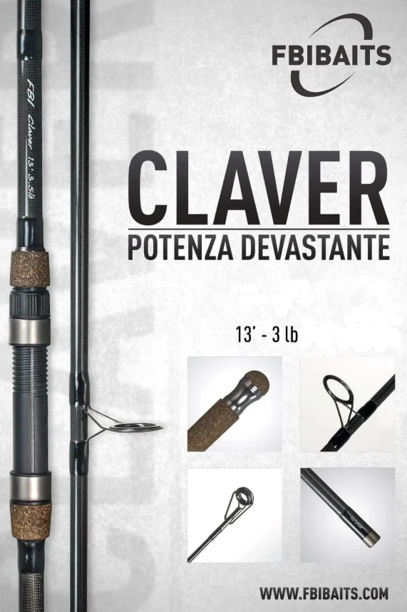 Set 4 canne SEMINUOVO Claver 13ft-3lb - FBI BAITS